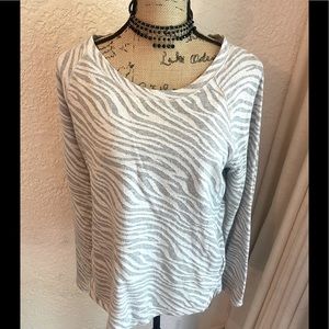 BR Zebra Print Popover Sweater